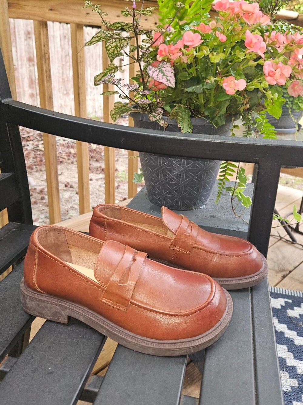 NEW Leather Loafers Women's EU 38 US 7.5 Wide toe box Y2K